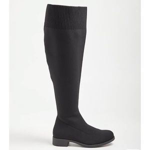 NWT TORRID WW/wide Calf Stretch Knit Over The Knee Boot - Black